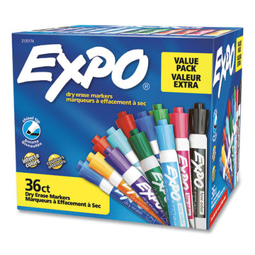 EXPO® Low Odor Dry Erase Vibrant Color Markers, Broad Chisel Tip, Assorted Colors, 36-pack freeshipping - TVN Wholesale